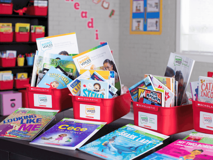 A wide range of collections for your school, like the Rising Voices libraries.